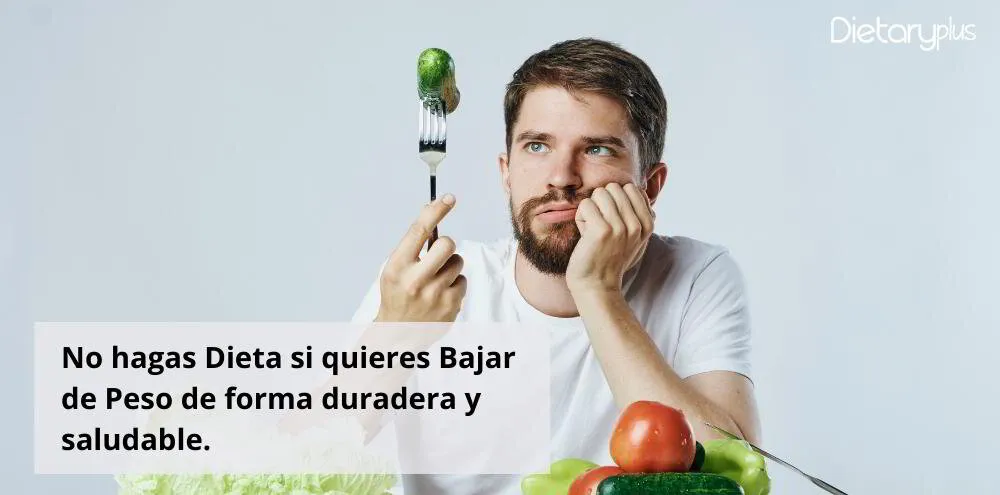 No hagas Dieta si quieres Bajar de Peso de forma duradera y saludable.
