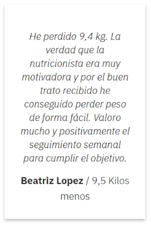Dietaryplus - Testimonio de Beatriz