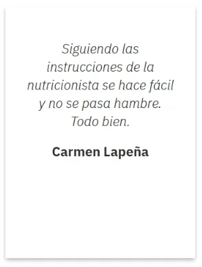 Dietaryplus - Testimonio de Carmen Lapeña
