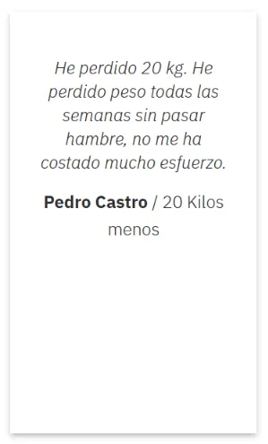 Dietaryplus - Testimonio de Pedro Castro