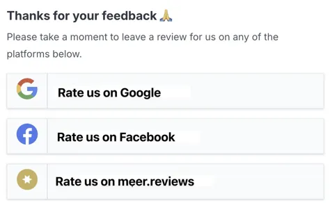 Laat klanten uw review platform kiezen