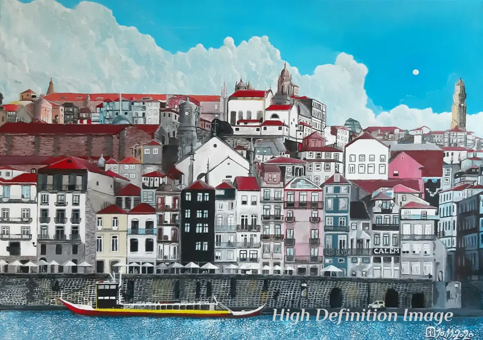 Ribeira de Oporto: Acrylics (High Definition Image)