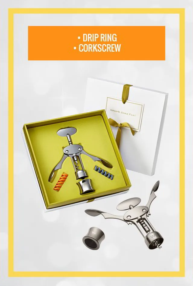 Corkscrew & Drip Ring Gift Set