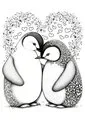 Valentinsdag. Søte pingviner - 20 sider