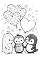 Valentinsdag. Søte pingviner - 20 sider