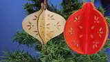Vol-066 Polymer Covered Wooden Ornaments for Home Decor Christmas