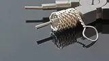 Vol-072 Shoreline Bracelet Cuff with Handmade Wire Links Clasp Earrings
