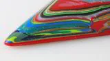 Vol-080 Faux Fordite Cabochon and Wire Weave Pendant Necklace Jewelry