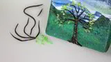 Vol-083 Polymer Clay Landscape Miniature Canvas Painting Wall Decor