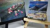 Vol-083 Polymer Clay Landscape Miniature Canvas Painting Wall Decor