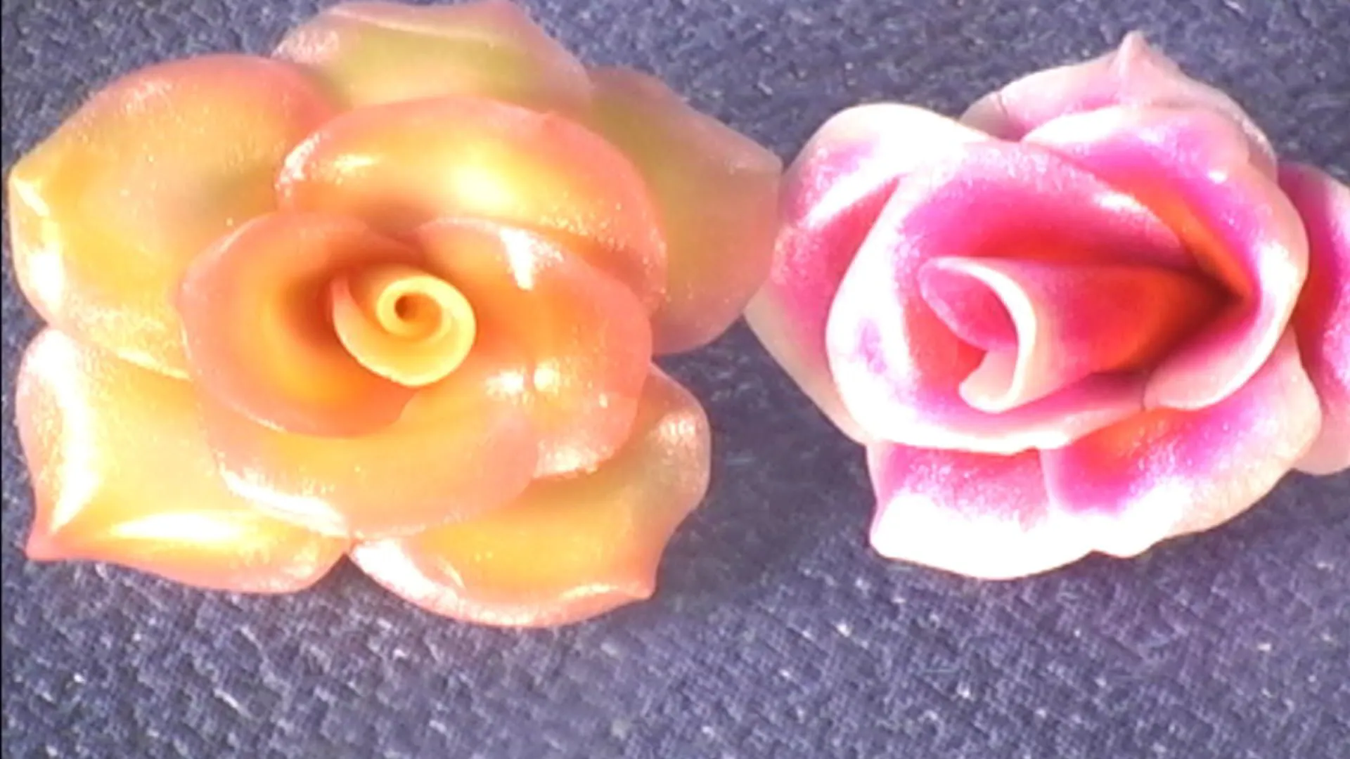 Vol-013-2 + Vol-013-3 Variegated Rose Flower Petal Cane and Rose Beads