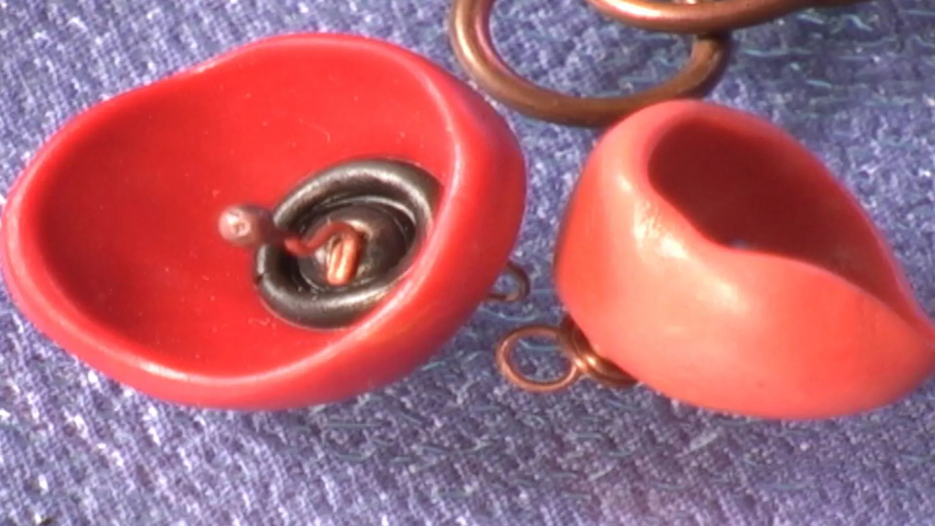 Vol-017-1 Poppy Flower Beads for Charms Bracelets Earrings Pendant Jewelry