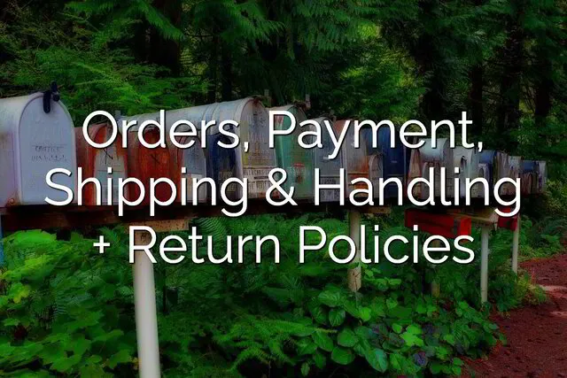 Refund & Shipping Policies