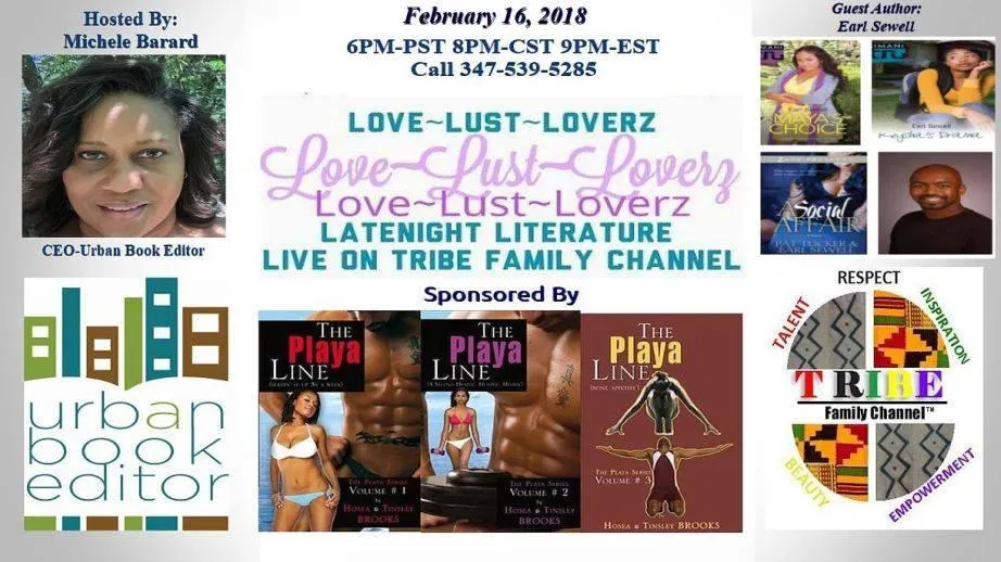 Love ~ Lust ~ Loverz Late Night Literature hosted by Michele Barard with Special Guest Earl Sewell