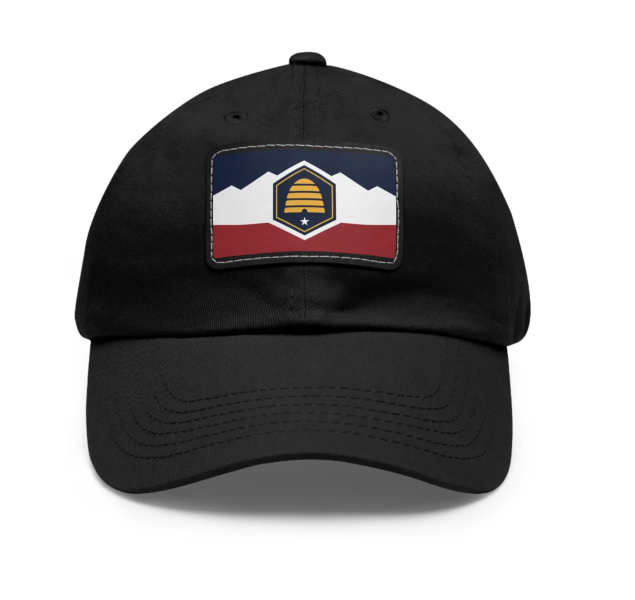 New Utah Flag Baseball Cap Hat - Black