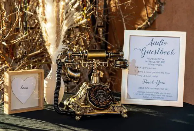 at the beep leave a message - audio guestbook - wedding rental services