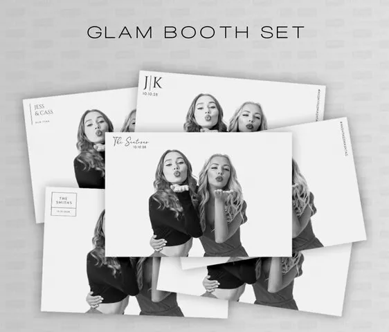 4x6 prints - glam photo booth - black and white prints