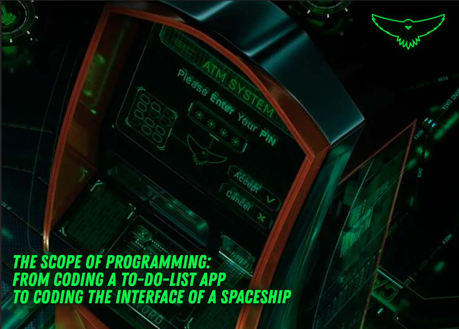 The scope of programming: from coding a to-do-list app to coding the  interface of