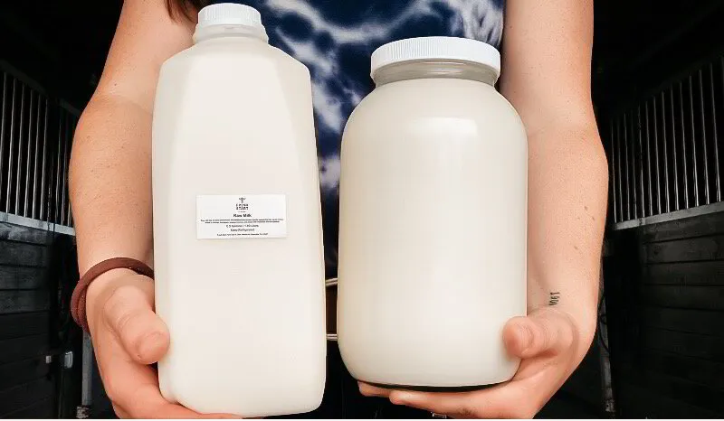 raw milk bottles