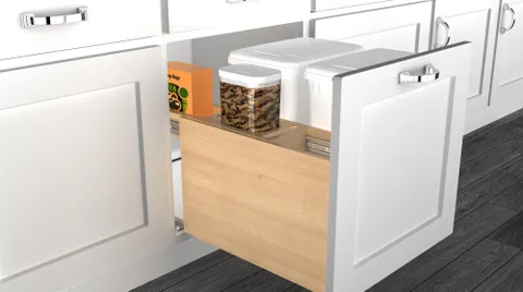 Wood Bottom Mount Waste Container System