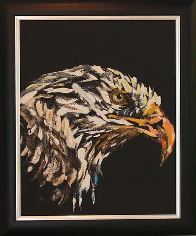 Bev Annegarn Art - American Bald Eagle. Oil on canvas