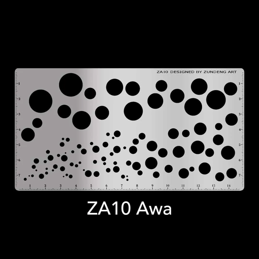 Stainless Steel Pastel Nagomi Art Stencil - Awa (Bubbles)