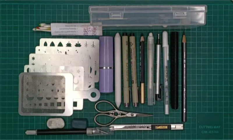 tools that can fit into Pastel Nagomi Art storage case