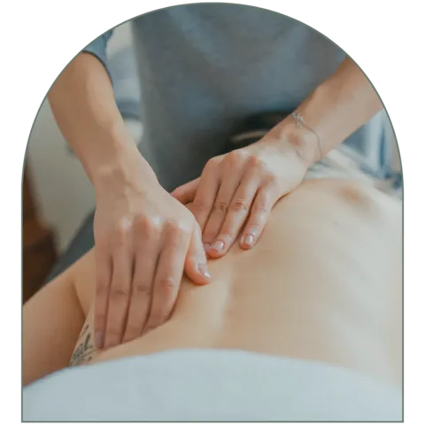 Woman receiving Integrative Massage