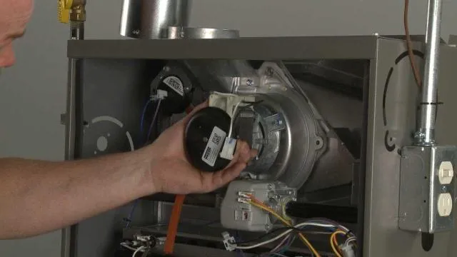 A furnace being maintained