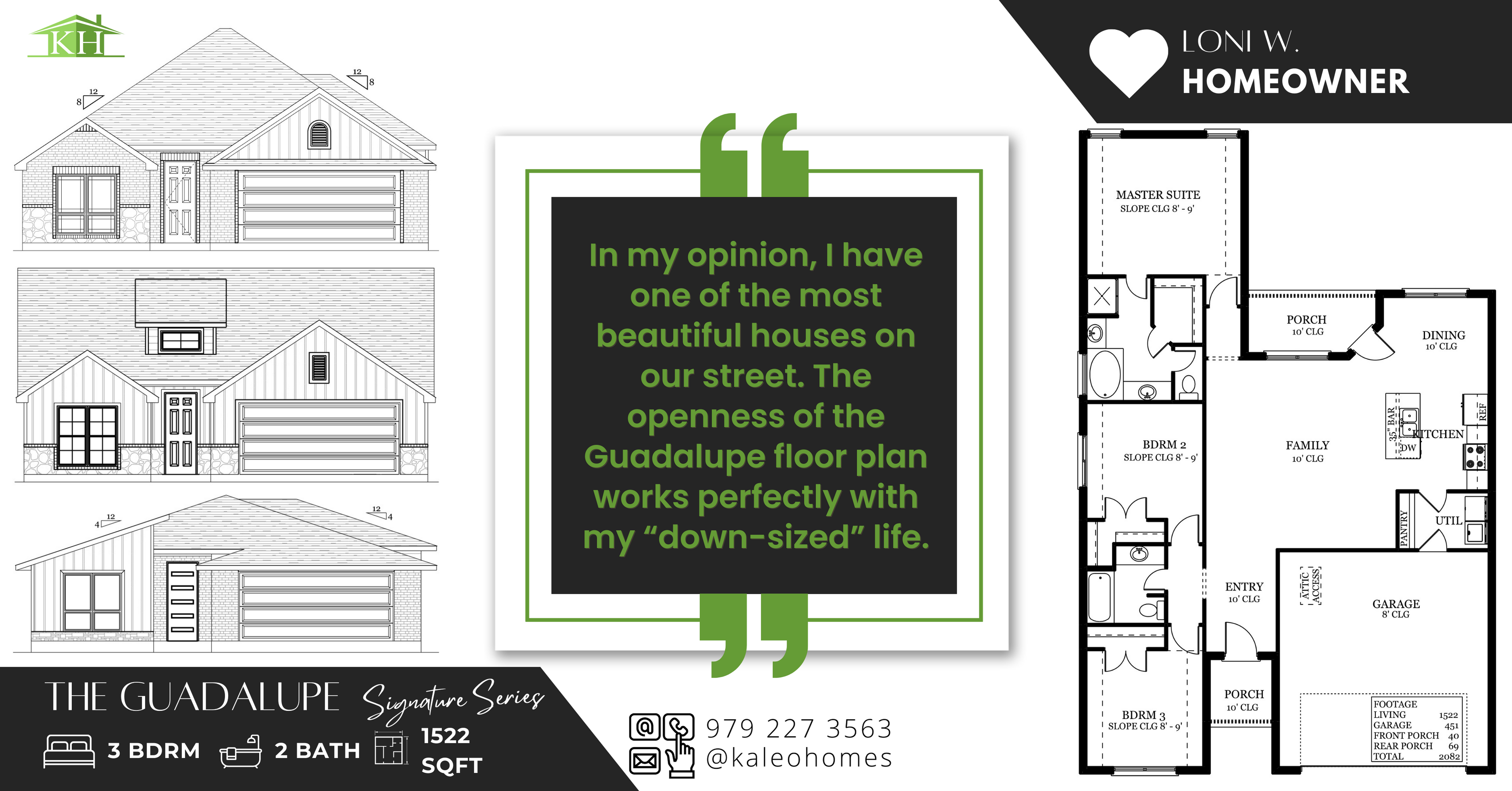 The Guadalupe Plan by Kaleo Homes Available in Southern Pointe