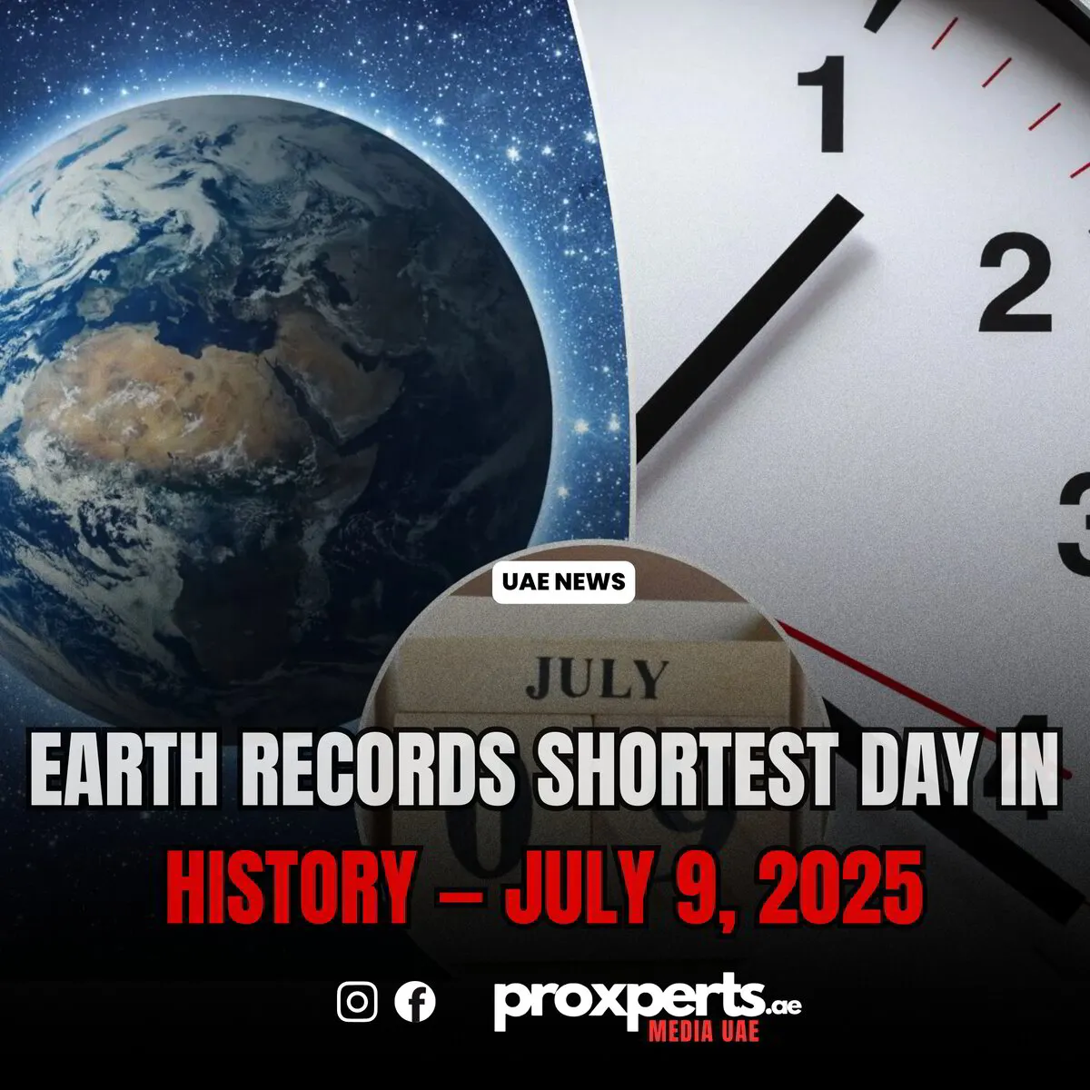 EARTH RECORDS ONE OF THE SHORTEST DAYS IN HISTORY ON JULY 9, 2025(00)