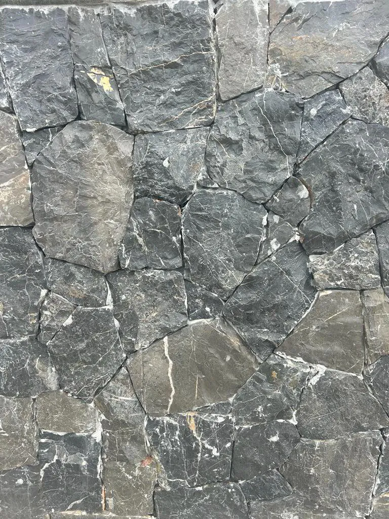 Black Limestone Random Natural Stone Cladding