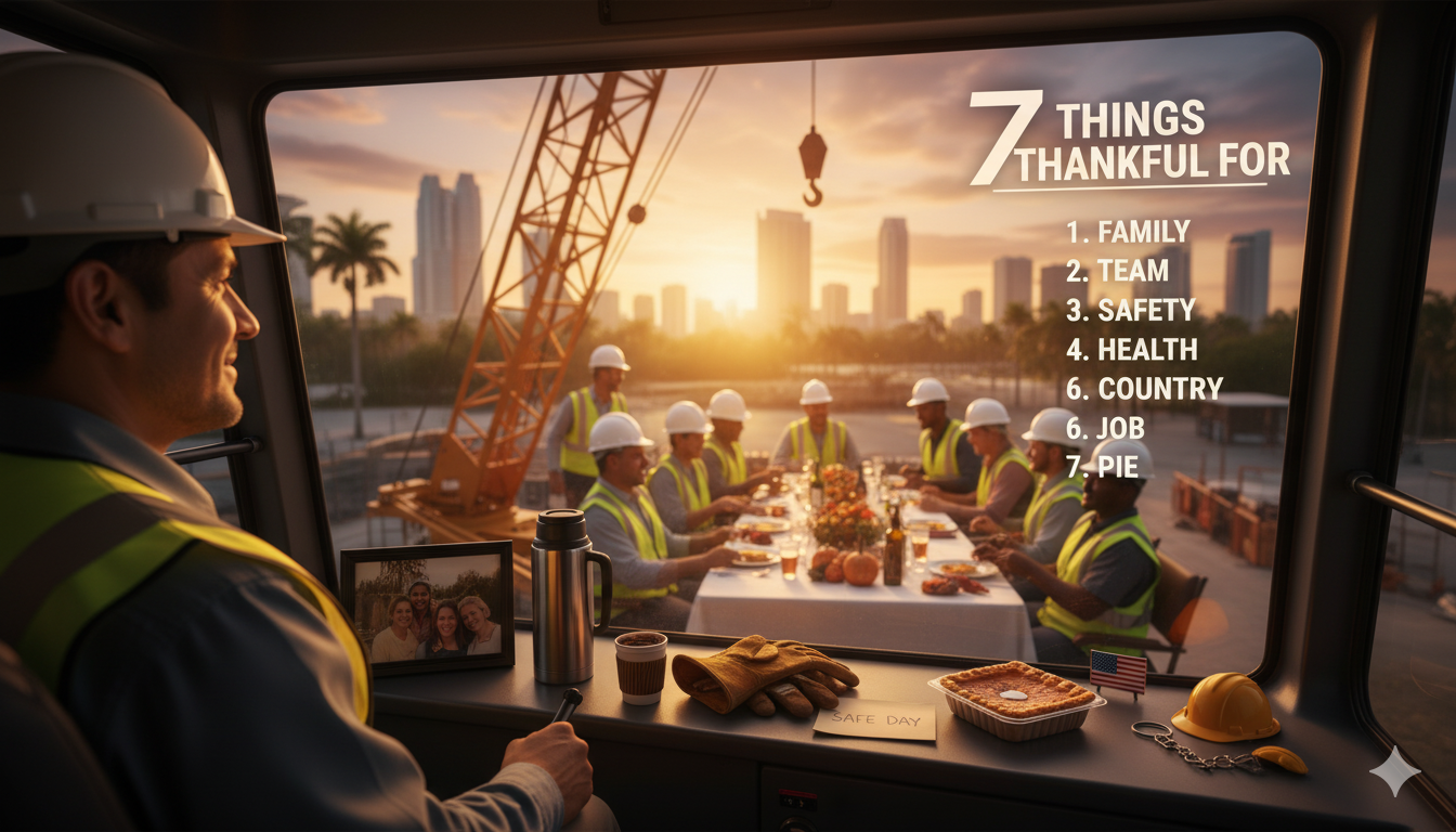 A Thanksgiving View from the Cab: 7 Things Every Florida Crane Operator ...