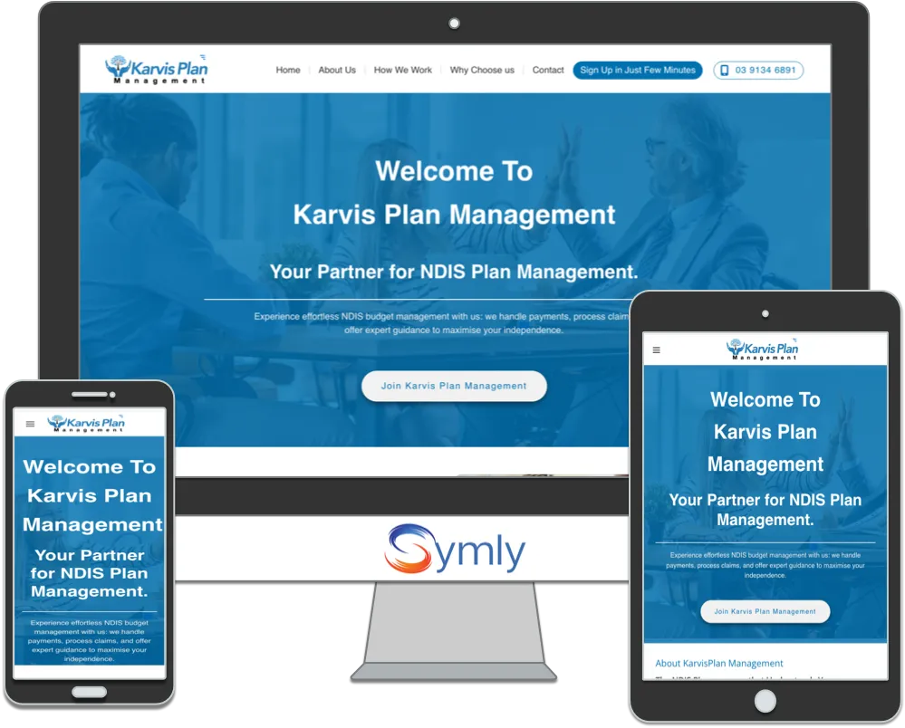 NDIS plan management website built by Symly