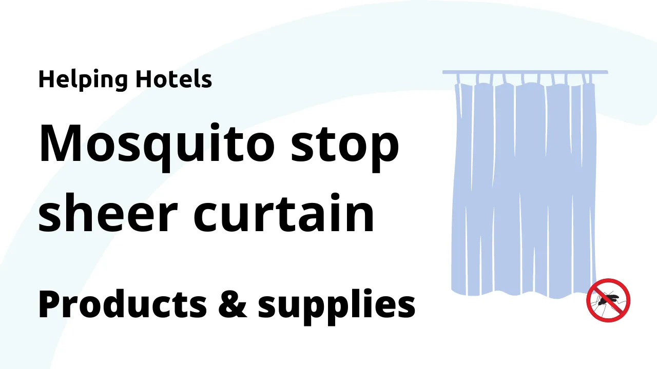 Sheer curtain that eliminates 100% of Mosquitos for hotels and resorts