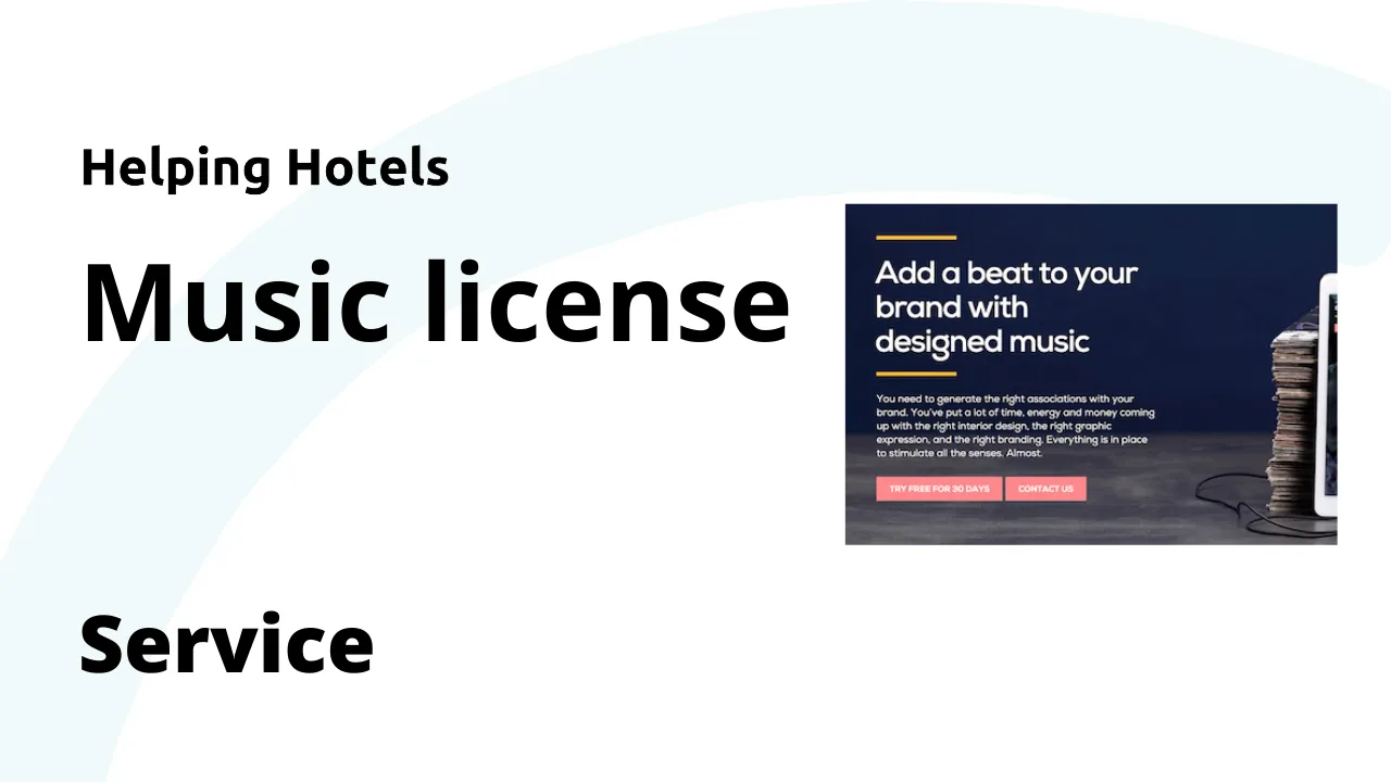 Music License For Hotels (Basic)