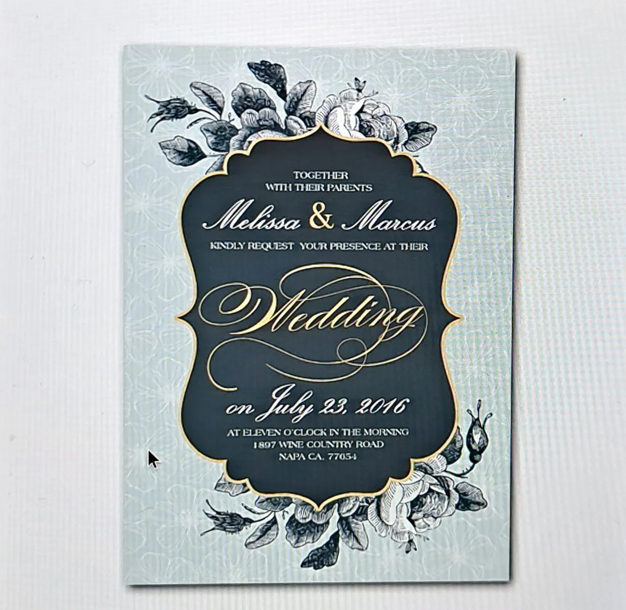 Gardonia Wedding Invitation