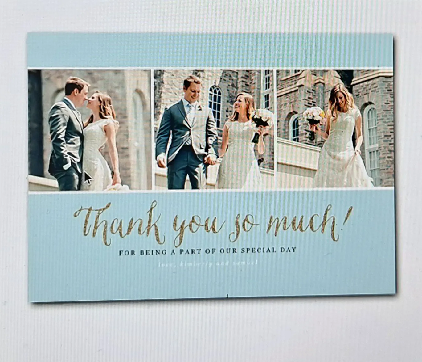 Grateful Wedding Thank You Card