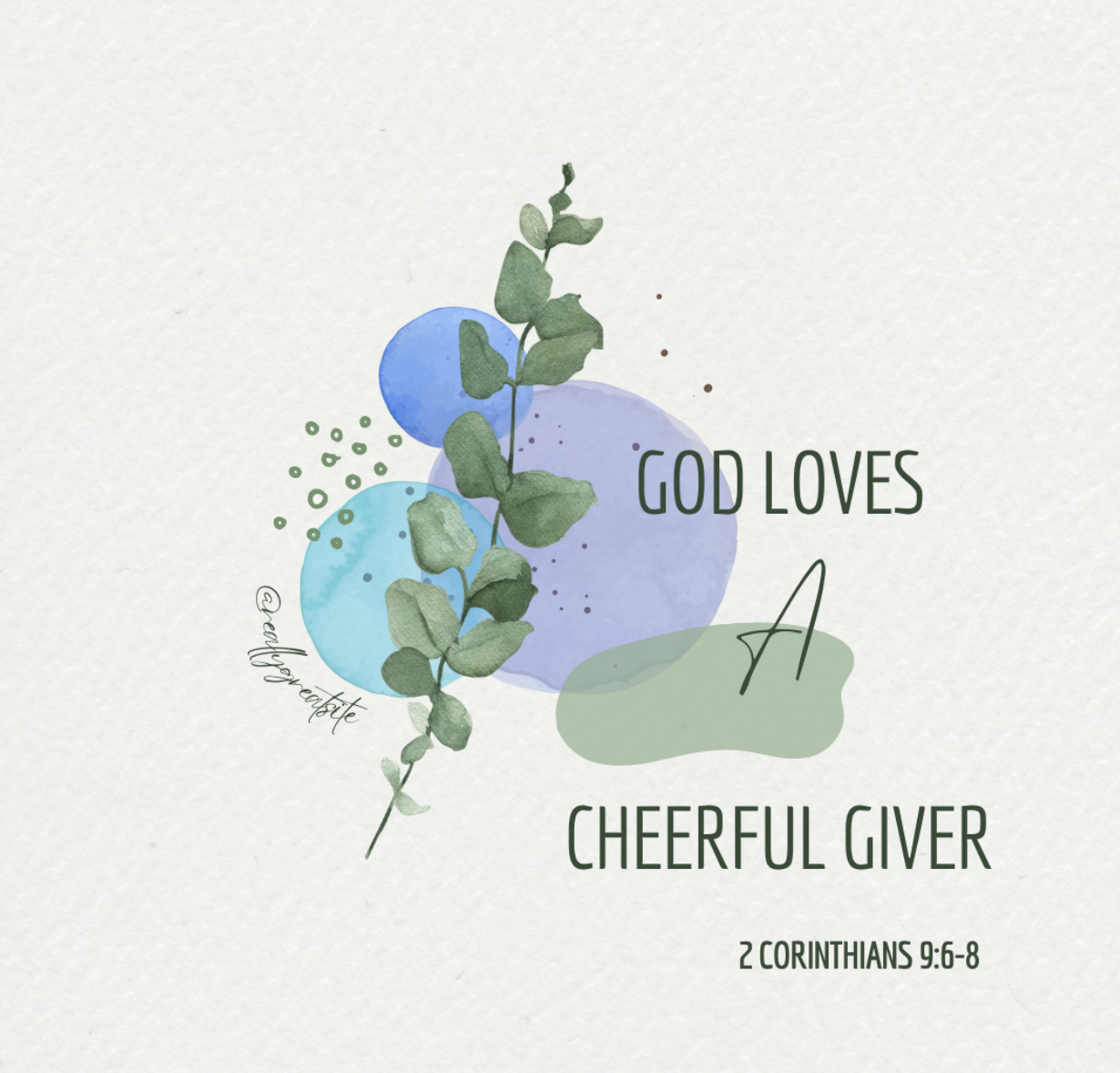 GOD LOVES A CHEERFUL GIVER // Topical Readings Bible Study Lesson