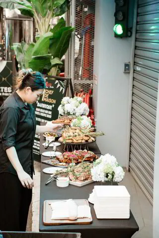 Private Chef Team at Work - Private Dining at Ten Square - Premier Buffet Catering