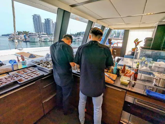 Private Chef working for Yacht BBQ Event