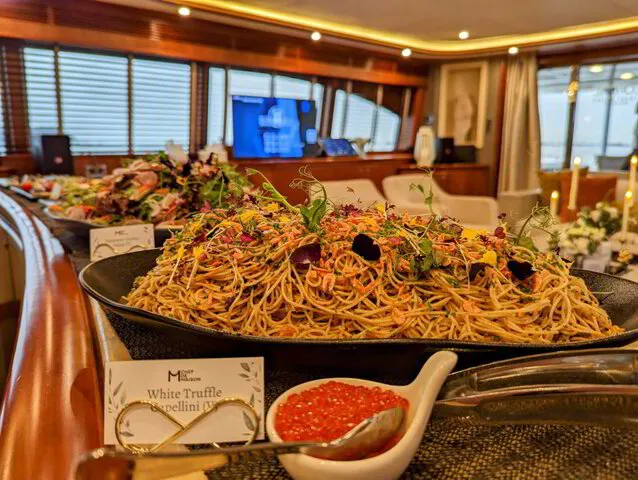 Delicious Cold Pasta on Yacht - Yacht Dining Event