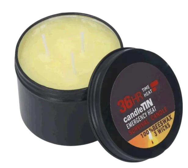 Crtynell 36 Hours Survival Candle 3 Wicks Natural Sweet Aroma