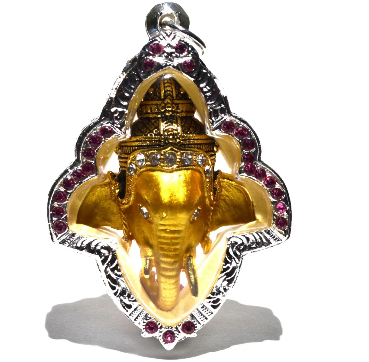 Thai Lucky Gift Amulet Talisman Ohm Lord Ganesha Takrud Yantra LP Pern Wat Bang Phra Lucky Rich Amulet Pendant