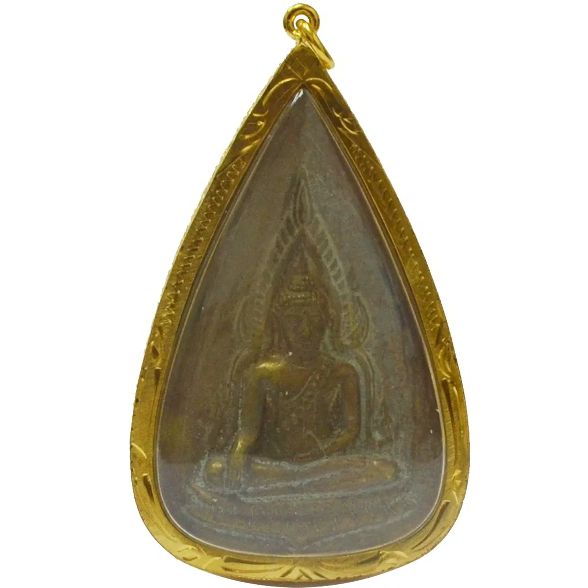 Buddhist Jewelry Amulet Phra Puddha Chinnaraj Pendant Lucky Rich Happy Life