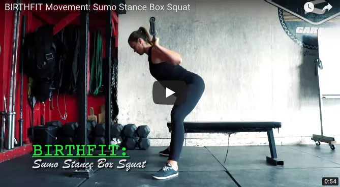 BIRTHFIT Movement: Sumo Stance Box Squat