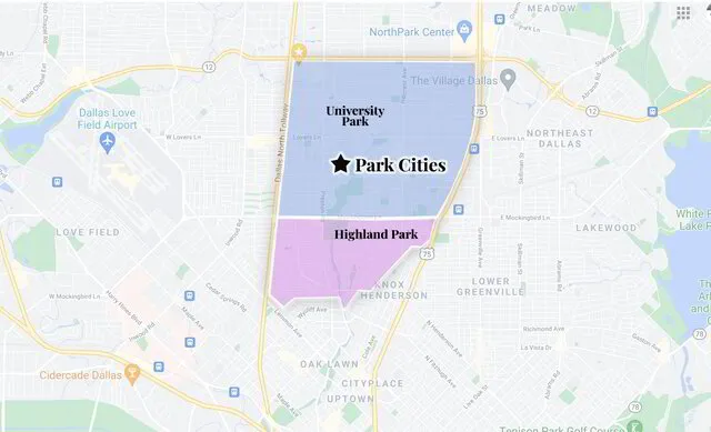 Park Cities Boundaries