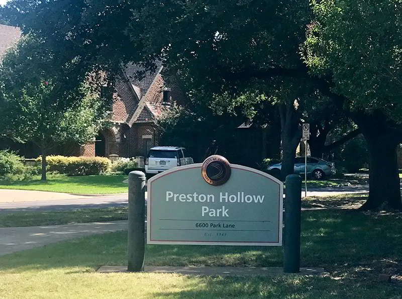 The Preston Hollow Park located in the Preston Hollow neighborhood in Dallas, Texas. 