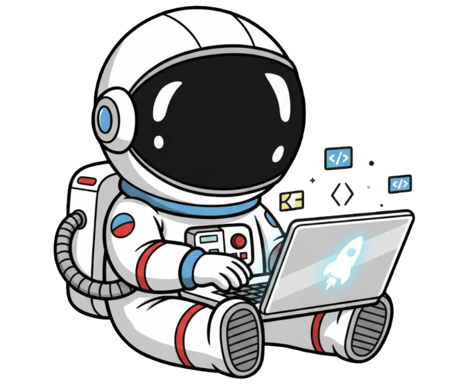 MARZ Web Solutions - Astronaut working on laptop optimizing local web presence