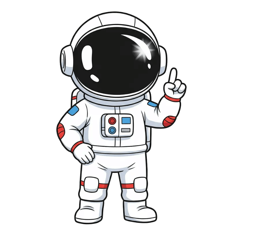 MARZ Web Solutions - Astronaut mascot giving thumbs up for reliable local web and marketing services